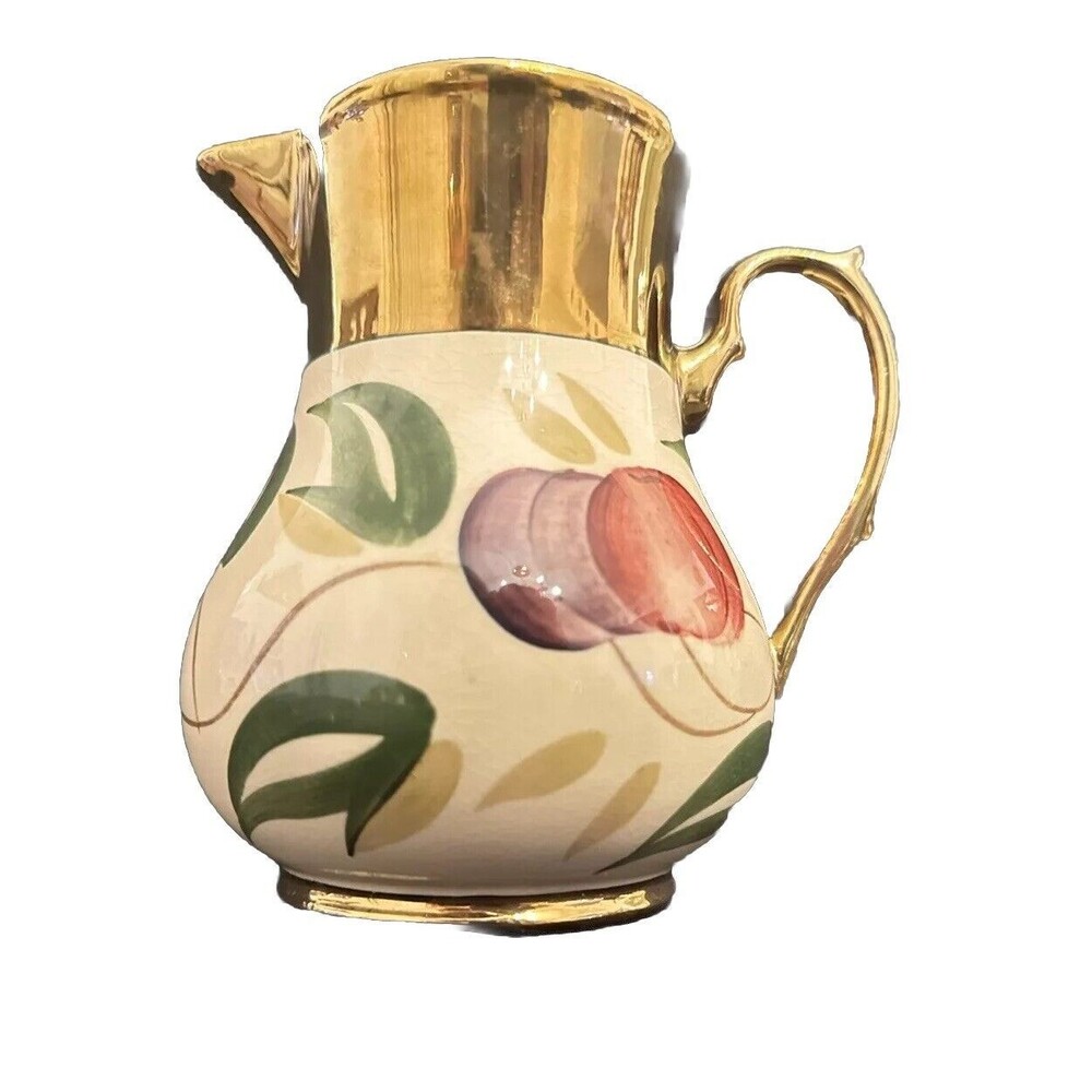 Wade  Heath Harvest Ware Floral Luster  5” Creamer Jug  Porcelain England